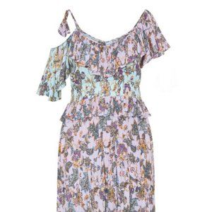 AVEOLOGY Shiloh Dress blue 16 women's New romantic cottagecore ruffle floral